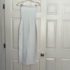 Aritzia Contour White Midi Strapless Dress XS